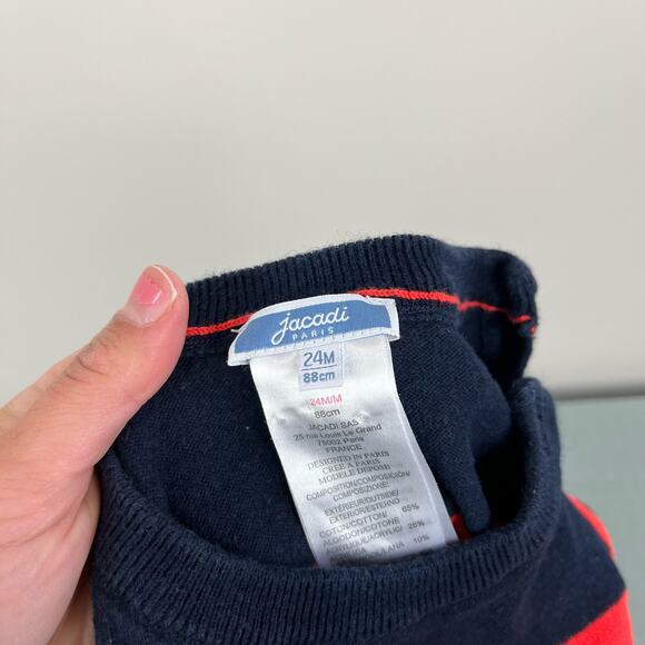 Jacadi Paris Striped Sweater 24 Months - Picture 4 of 5